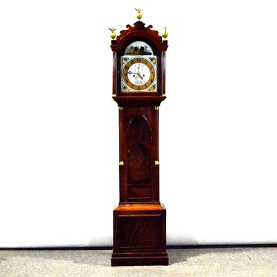 Lot 382 - Mahogany longcase clock, B Ellis, Woodbridge