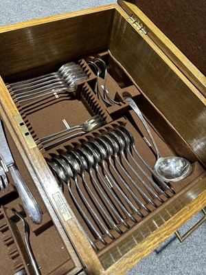 Lot 240 - A comprehensive canteen of silver-plated cutlery by Mappin & Webb.