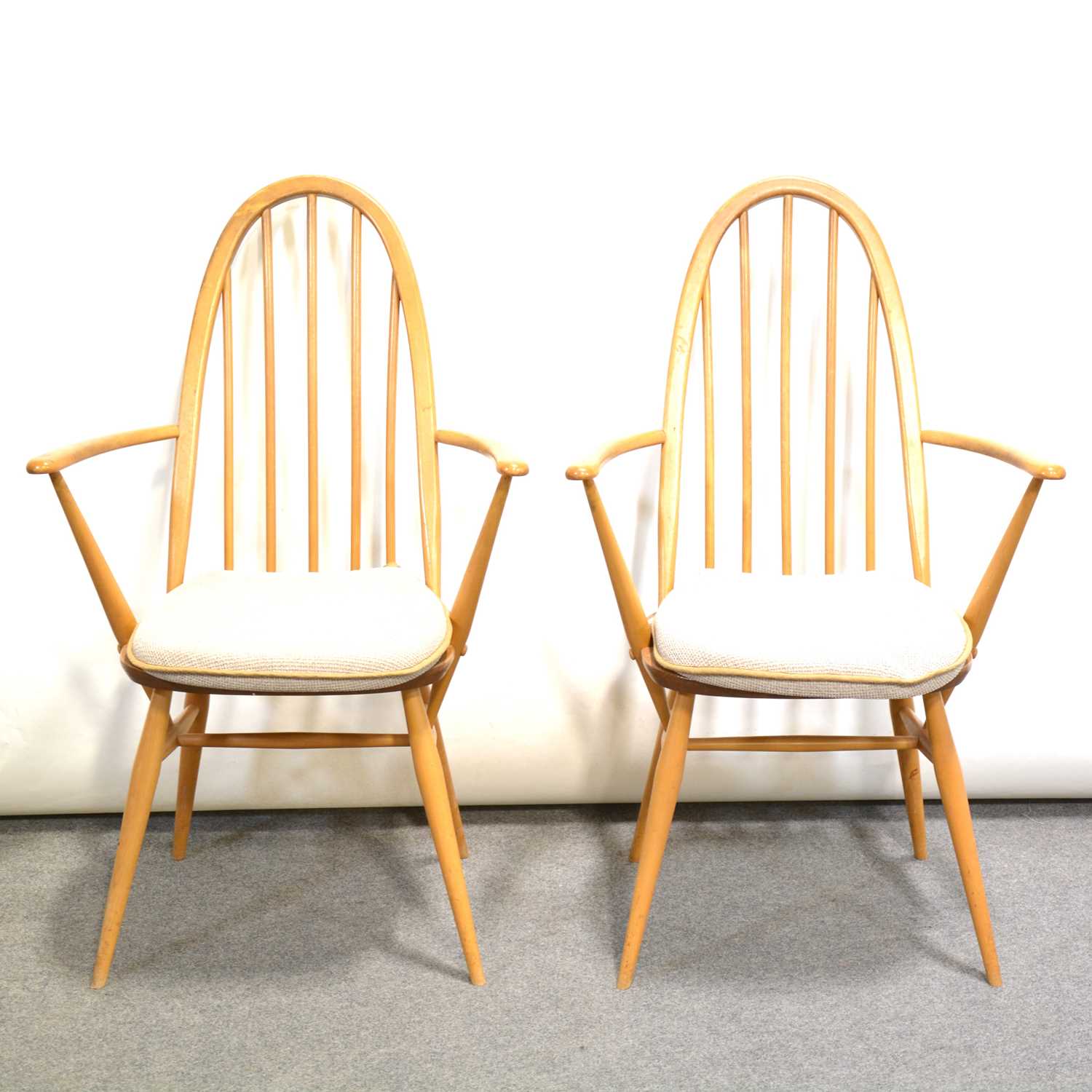 Lot 710 - Pair of Ercol chairs and a pair of cantilever chairs