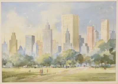 Lot 359 - George Stelfox, New York from Central Park