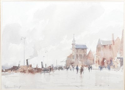 Lot 334 - Edward Seago, Wet afternoon, Dordrecht