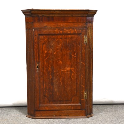 Lot 378 - Victorian oak hanging corner cupboard