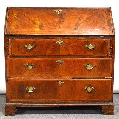 Lot 468 - Continental walnut bureau