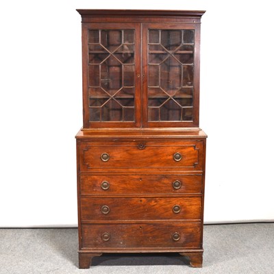 Lot 458 - George IV mahogany bookcase-secretaire