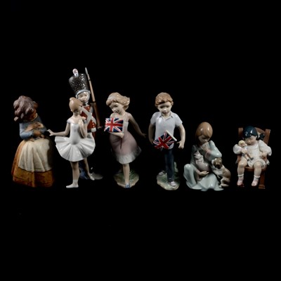 Lot 7 - Six Lladro porcelain figures