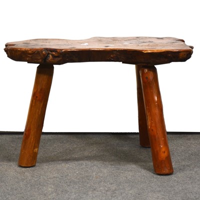 Lot 494 - Burr wood natural form coffee table