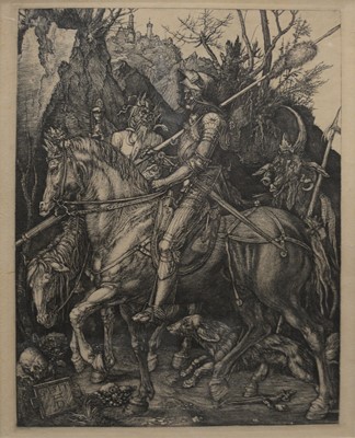 Lot 300 - After Albrecht Durer, Knight, Devil and Death