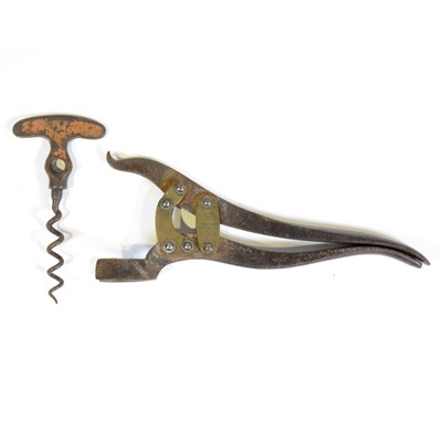 Lot 26 - Wolverson 1873 patent lever and corkscrew