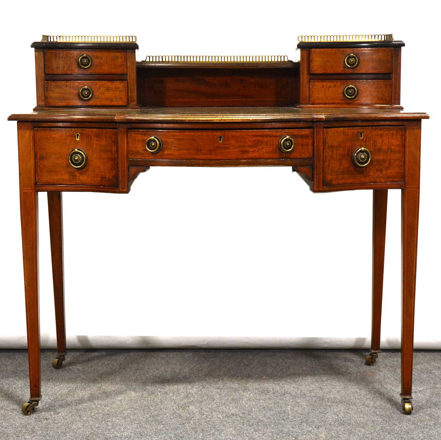 Lot 374 - Late Victorian mahogany ladies writing table,