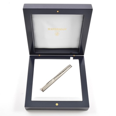 Lot 424 - Waterman of Paris  - An Exception Silver Fountain Pen.