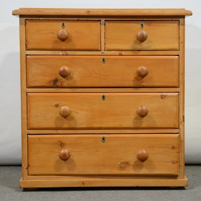 Lot 520 - Stripped pine chest of drawers