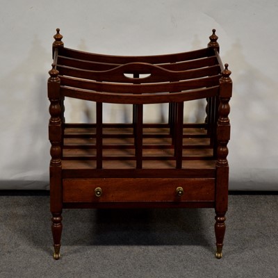 Lot 451 - Georgian style mahogany Canterbury