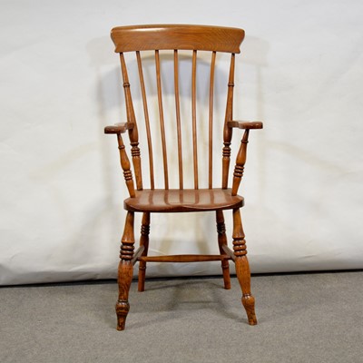 Lot 466 - Elm and beech farmhouse kitchen chair