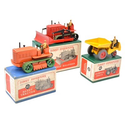 Lot 18 - Three Dinky Supertoys construction vehicles, boxed