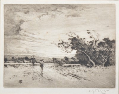 Lot 358 - After Alfred East, A Hurrying Wind.