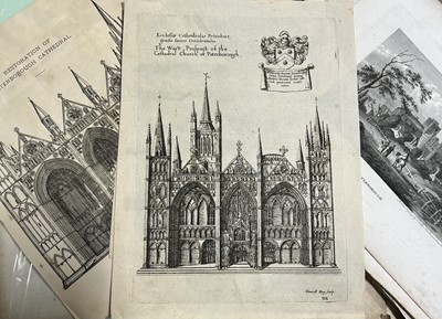 Lot 366 - Peterborough cathedral interest, approximately eighty engravings and prints.