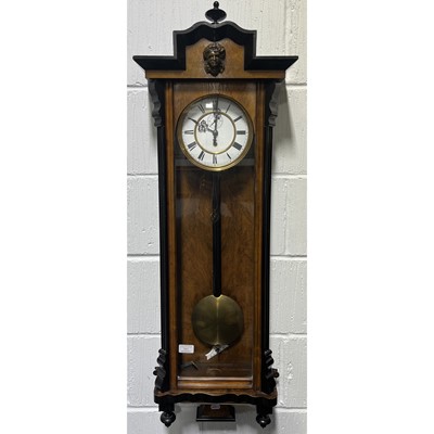 Lot 387 - Vienna type wall clock, modern clock and barometer