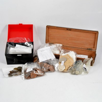 Lot 181 - British coins from George II onwards, and overseas coins from mid-19th century onwards.