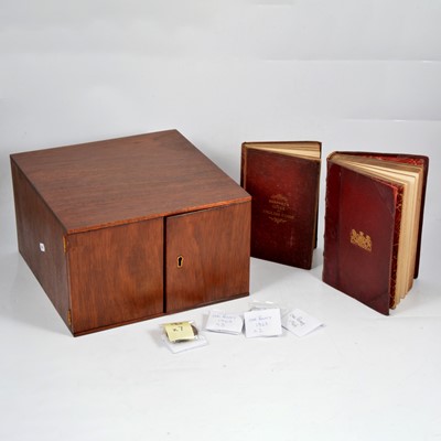 Lot 169 - Victorian and later coins, two coin cabinets, and coin collecting books.