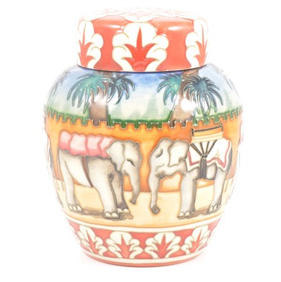 Lot 17 - Beverley Wilkes for Moorcroft Pottery, a 'Kerala' trial ginger jar and cover.