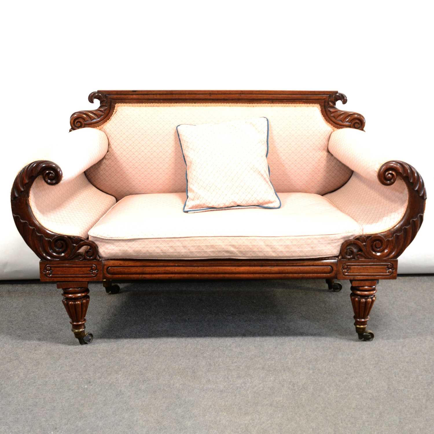 Lot 499 - Victorian rosewood framed sofa