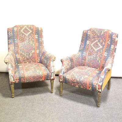 Lot 758 - Pair of easy chairs