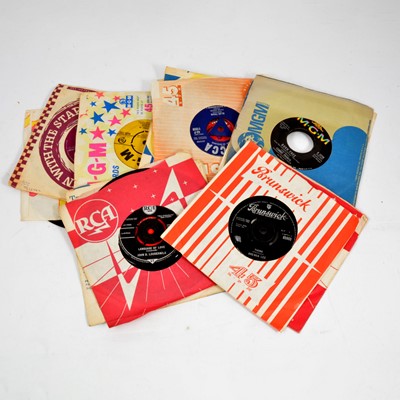 Lot 198 - 45s single vinyl music records, one box of mostly 1960s Rock N' Roll, Pop and Beat