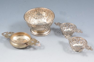 Lot 262 - Pair of small Victorian silver sweetmeat dishes, etc.