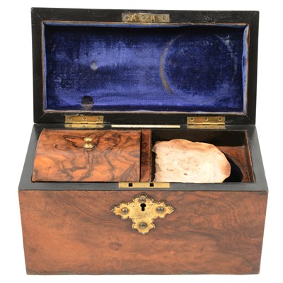 Lot 157 - Victorian walnut tea caddy