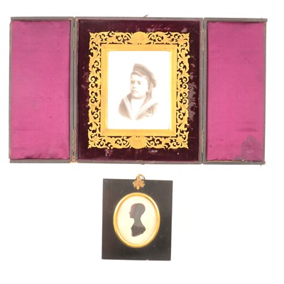 Lot 165 - Victorian photographic portrait and a silhouette