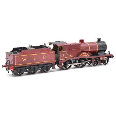 Lot 81 - A scratch-built O gauge locomotive and tender, 2-rail.