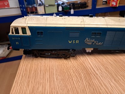 Lot 104 - Two O gauge model railway locomotives, including 'Blue Flyer' Bo-Bo diesel electric