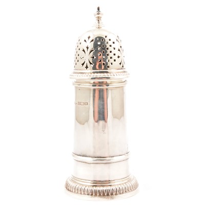 Lot 274 - A silver lighthouse sugar caster by Mappin & Webb.