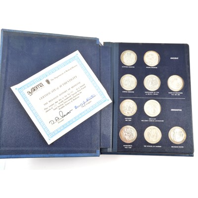 Lot 157 - The Medallic History of Medicine Limited Edition Set of Sterling Silver Medals.