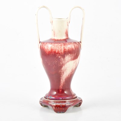 Lot 150 - Ruskin Pottery, a high-fired twin-handled vase, 1932