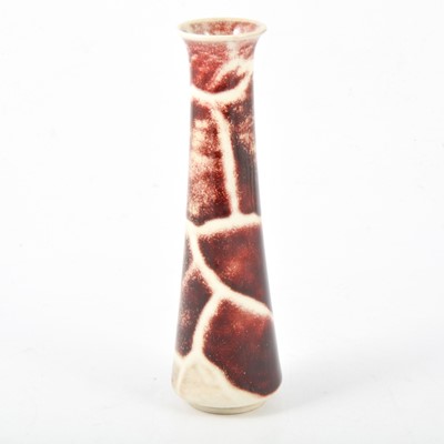 Lot 148 - Ruskin Pottery, a tapered high fired  vase, 1913