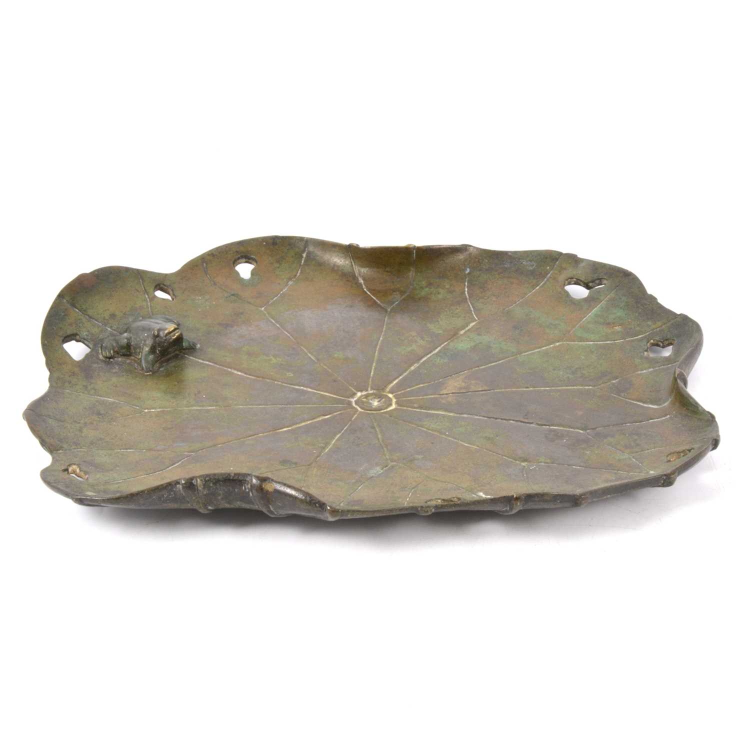 Lot 164 - Japanese bronze tray