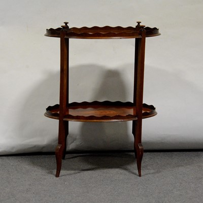 Lot 479 - Edwardian inlaid mahogany two-tier eterge