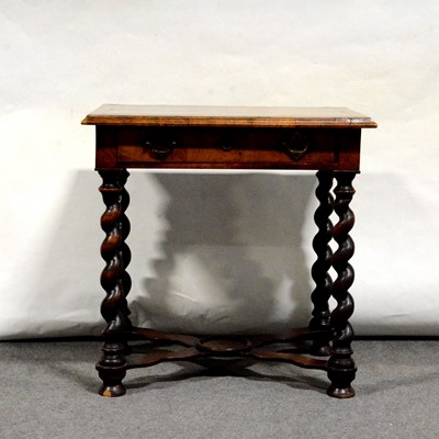 Lot 534 - Walnut side table, in part late 17th century