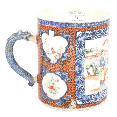 Lot 32 - Chinese porcelain tankard