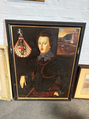 Lot 322 - Contemporary, Portraits of Catherine Parr and Sir Edward Hoby.