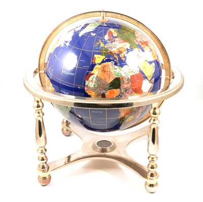 Lot 326 - Modern hardstone table globe