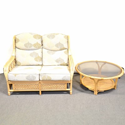 Lot 662 - Cane conservatory suite