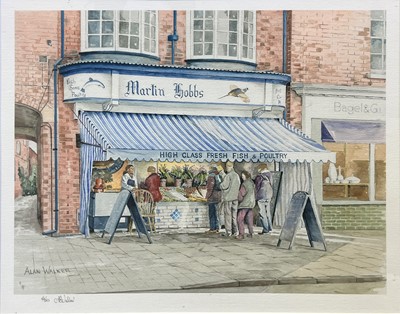 Lot 302 - Five prints, Market Harborough scenes by Frank Scott and Alan Walker