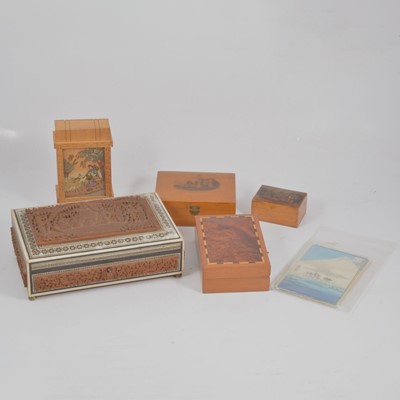 Lot 138 - A collection of wooden boxes