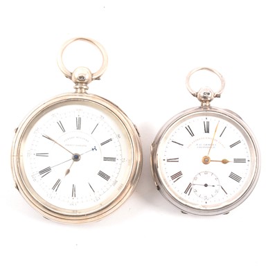 Lot 320 - Two silver pocket watches.