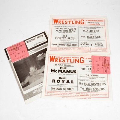 Lot 147 - Wrestling interest, De Montfort Hall ticket stubs and programmes