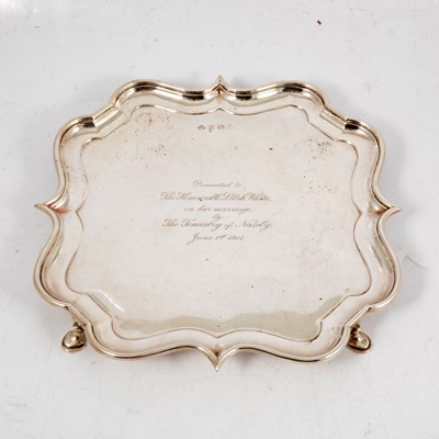 Lot 283 - Silver tray