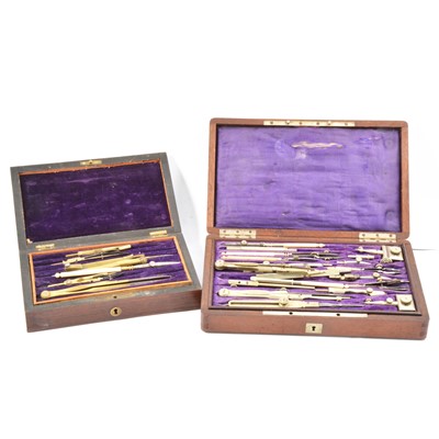 Lot 167 - Two sets of drawing instruments