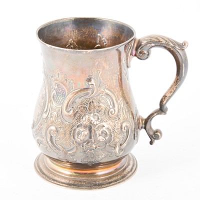 Lot 193 - Military interest; Silver presentation tankard